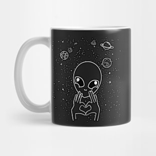 Alien Loves U Back Mug